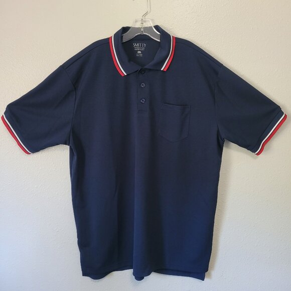 Smitty Navy Performance Mesh Umpire Shirt 2XL - Sized for Chest Protector - Picture 2 of 6